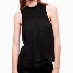 Aritzia Little Moon Sleeveless Black Blouse